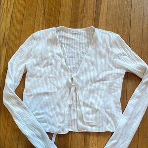 Garage Ribbed Knit Cardigan Top